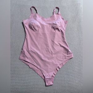 V Neck Hourglass Shapewear Bodysuit - PETAL PINK
